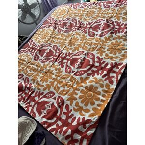 Fabric Orange and Red Flowers?  Cotton 56" By 43"